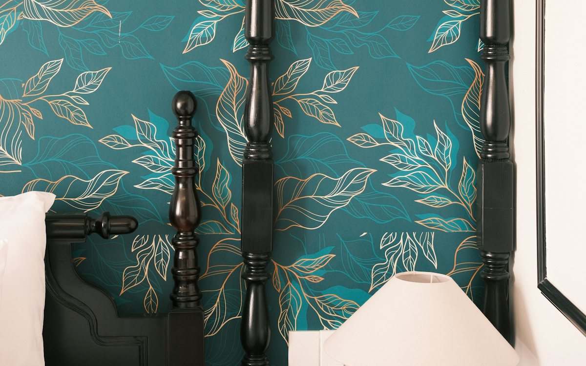 Example of a large-format printed pattern applied to a wall